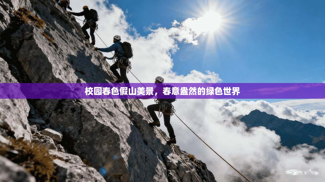 校园春色假山美景，春意盎然的绿色世界